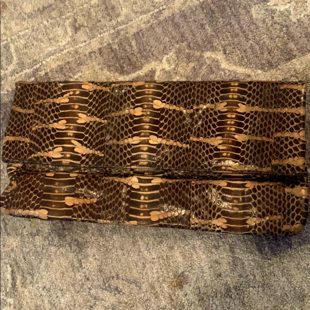 ANGEL JACKSON Snakeskin Clutch